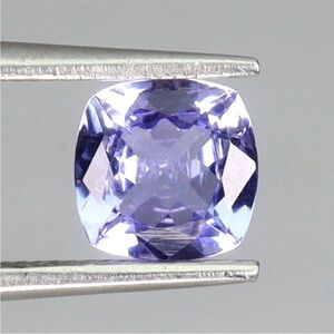 Rare .95CT Natural Blue Violet Tanzanite 6mm Cushion cut Gemstone IF Clarity